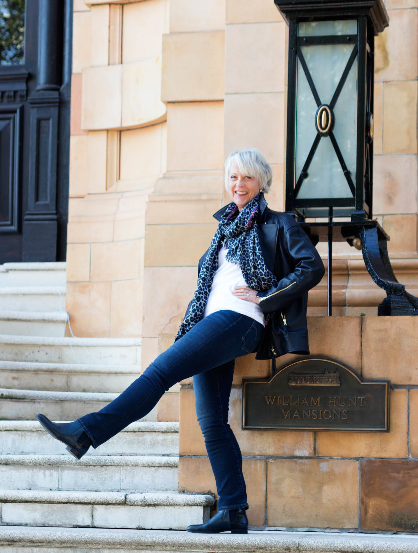 Wearing a leather biker jacket at any age - Chic at any age